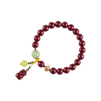 WUMZK Reconstructed Cinnabar Bracelets Unisex