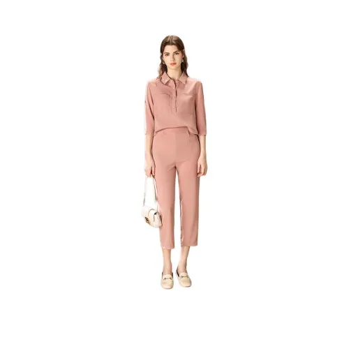 FENHONGMALI Casual Suit Women's Pink