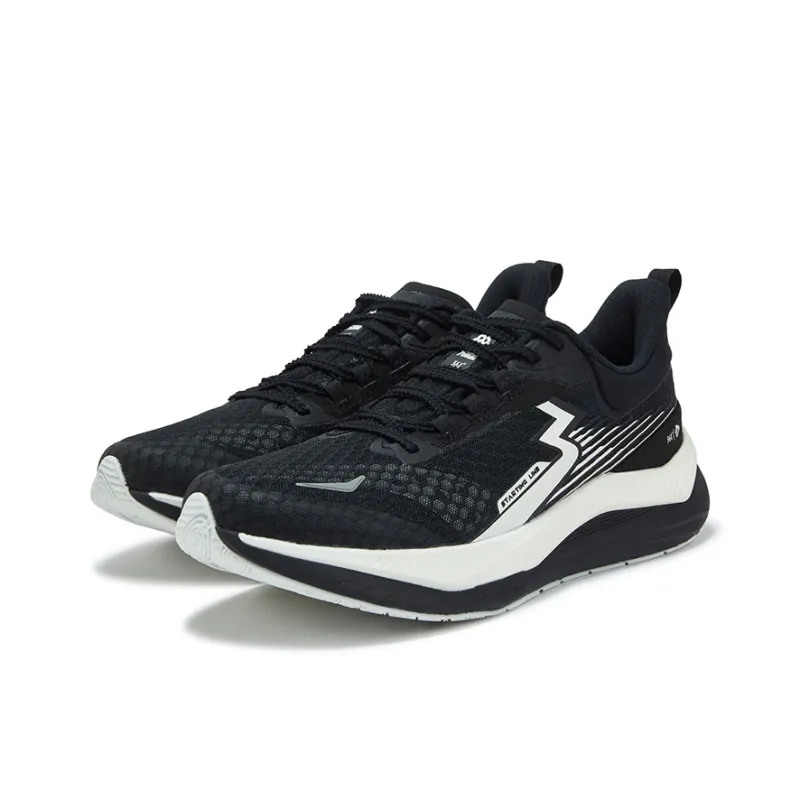 361° Cushioning, Slip Resistant, And Abrasion Resistant Low Top Casual Running Shoes Unisex Black White-2