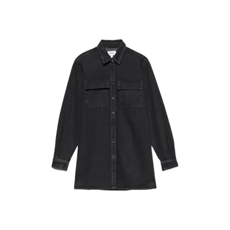 FRAME Long Sleeved Dress Women's Black-0