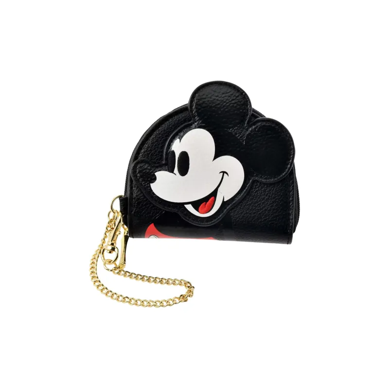 Disney Synthetic Leather Coin Purse Unisex Black-0