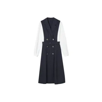 Dme Long Sleeved Dresses Women's Navy Blue