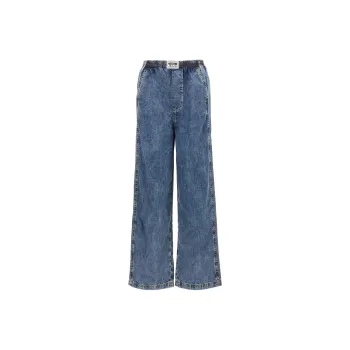 MOSCHINO Jeans High Waist Wide Leg Denim Jeans