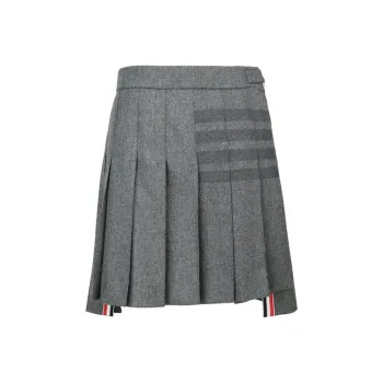 THOM BROWNE 4 Bar Stripe Pleated Skirt