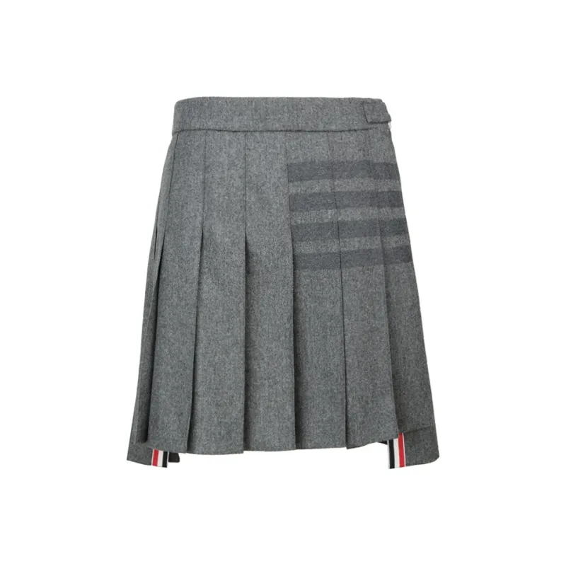 THOM BROWNE 4 Bar Stripe Pleated Skirt-0