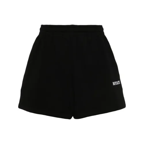 Rotate Logo Embroidered High Waist Shorts
