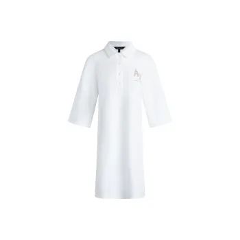 ARMANI EXCHANGEAE SS23 Long Sleeved Dress Women's White