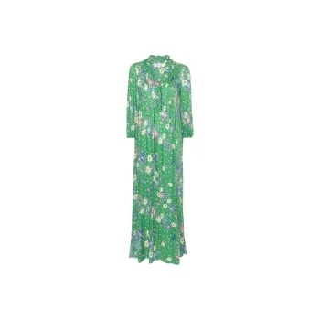 DVF Diane Von Furstenberg SS24 Long-Sleeved Dresses Women's Green