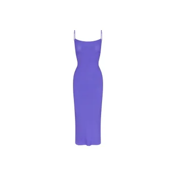 SKIMS SOFT LOUNGE PETITE LONG SLIP DRESS Slip Dresses Women's Tanzanite