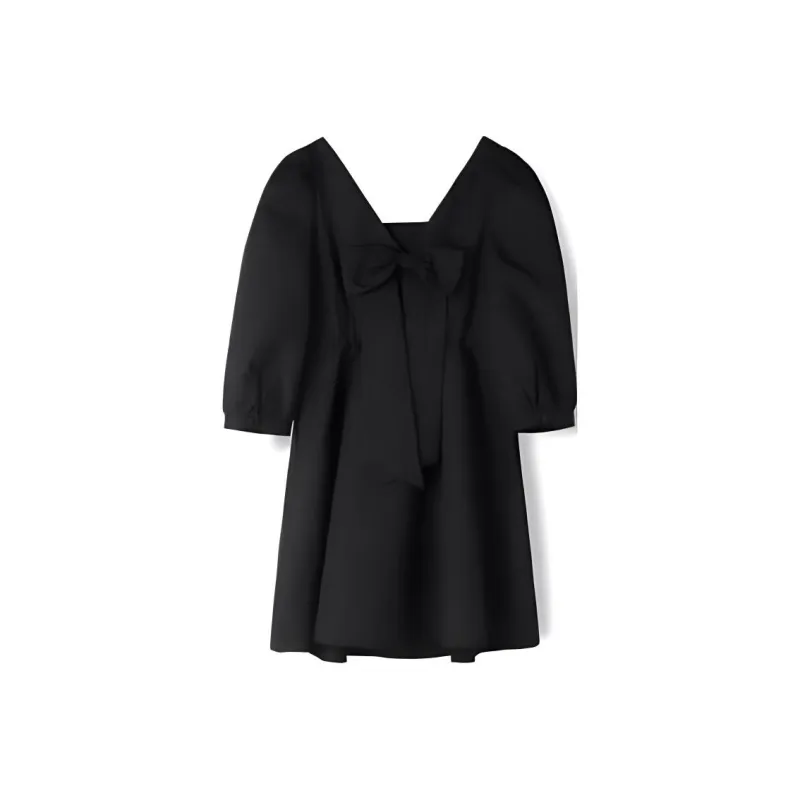 GOELIA Long Sleeved Dresses Women's Black-0