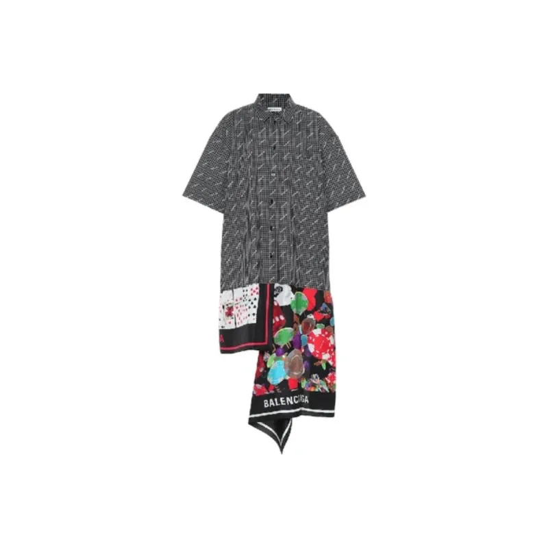 Balenciaga Short-Sleeved Dresses Women's Black-0