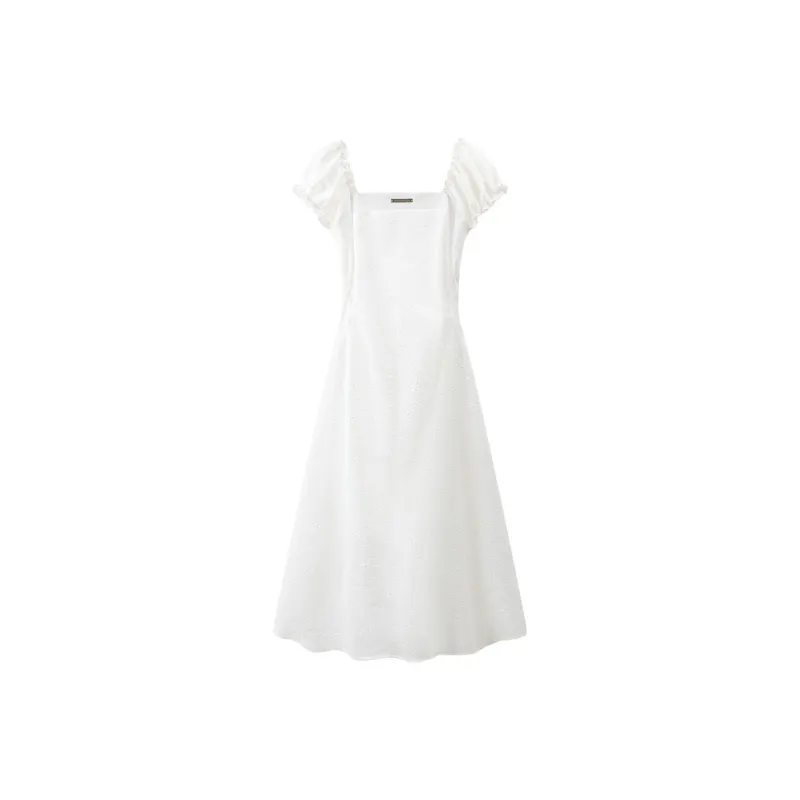 MRR&CO. Short Sleeved Dress Women's White-0