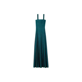 St. John SS24 Sleeveless Dress Women's Turquoise