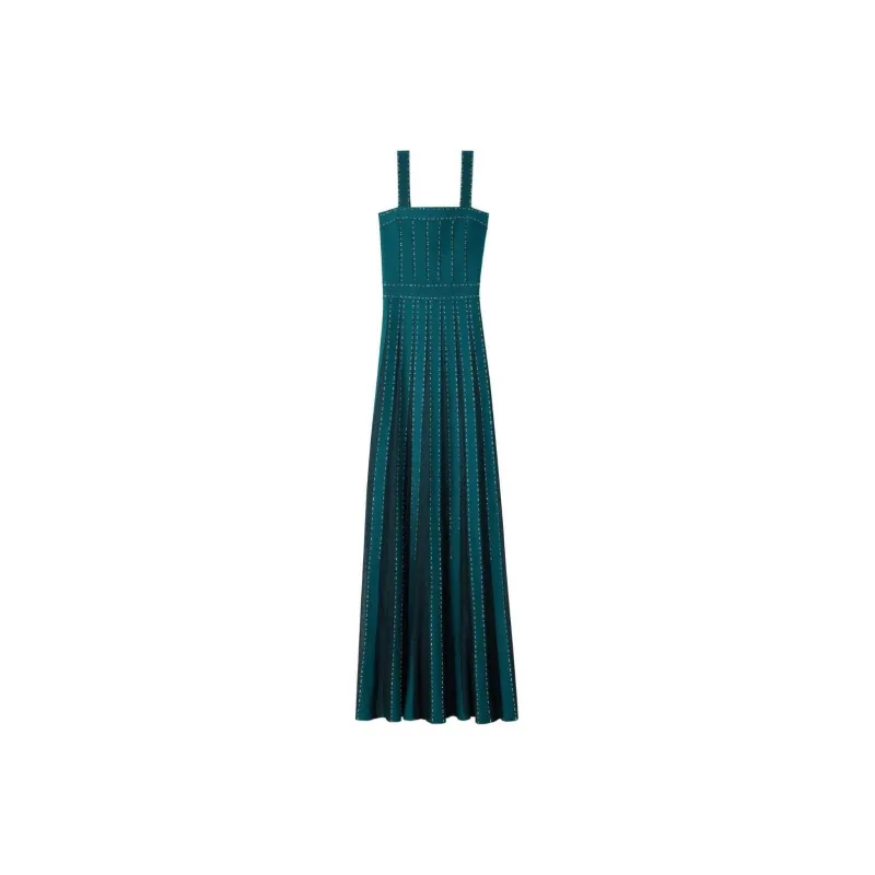 St. John SS24 Sleeveless Dress Women's Turquoise-0