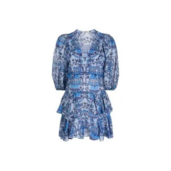 Sandro Short-Sleeved Dresses Women's Blue