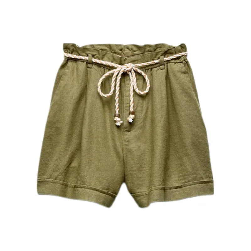 ZARA Casual Shorts Women's Khaki-0