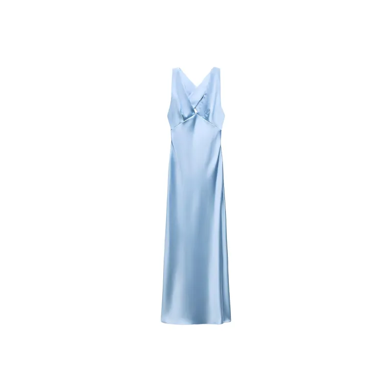 ZARA Sleeveless Dress Women's Sky Blue-0