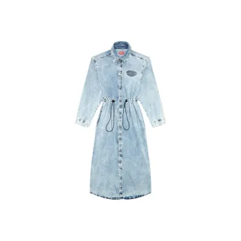 DIESEL Long Sleeved Dress Women's Light Blue