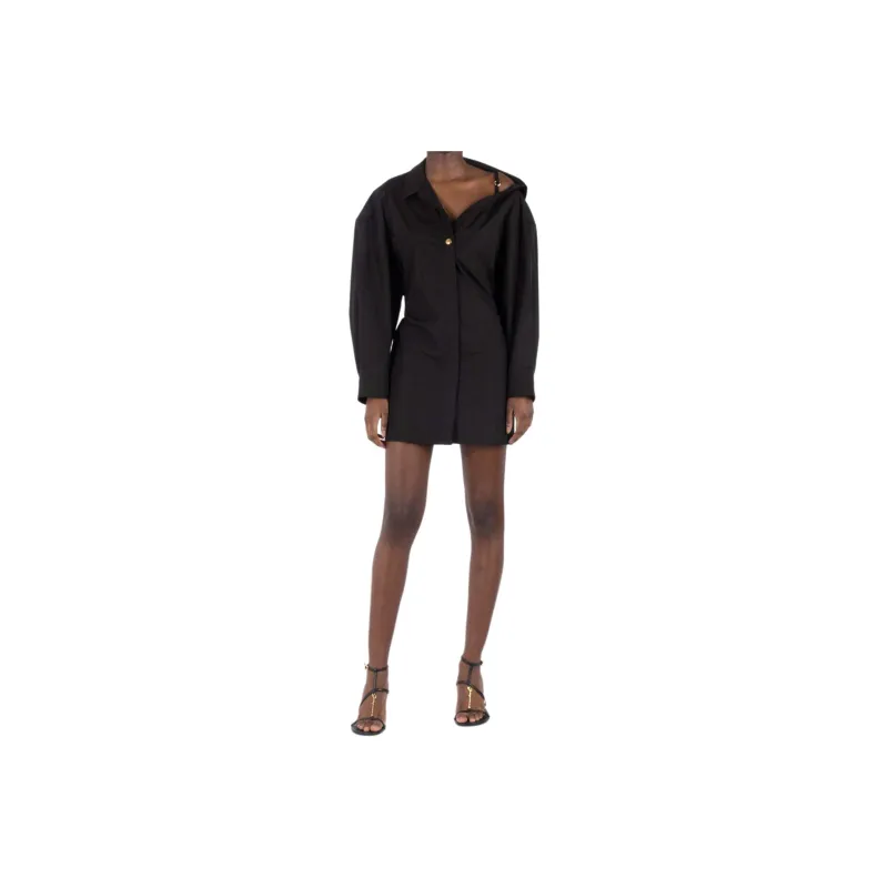 Jacquemus Asymmetric neck Shirt Minidress-0