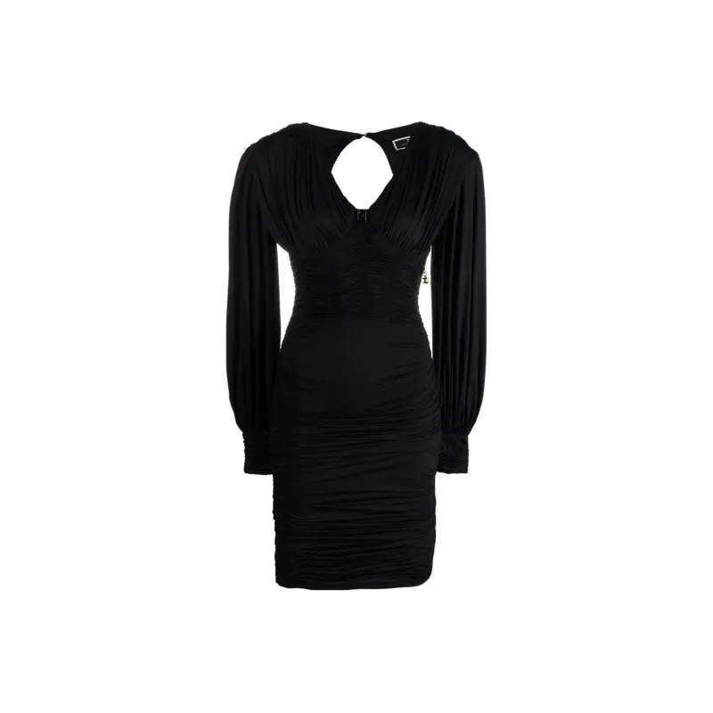 Elisabetta Franchi Long-Sleeved Dresses Women's Black-0