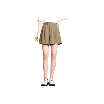 FENHONGMALI Casual Shorts Women's Khaki