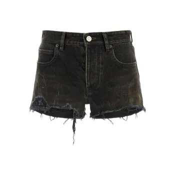 Balenciaga Denim Mini Shorts