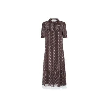 FENDI Short Sleeved Dresses Women's Brown