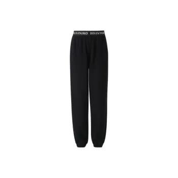 III VIVINIKO Knitted Sweatpants Women's Black