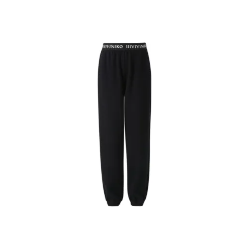 III VIVINIKO Knitted Sports Pants Women's Black
