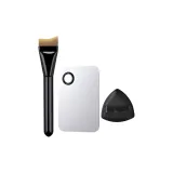 Black Moon Foundation Brush+Square Mixing Palette+Powder Puff