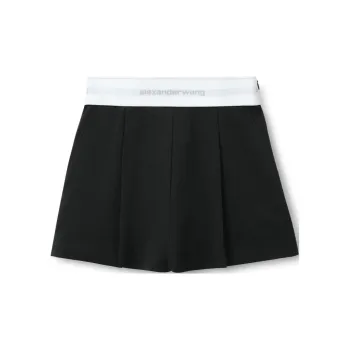 Alexander Wang High Waist Pleated Shorts