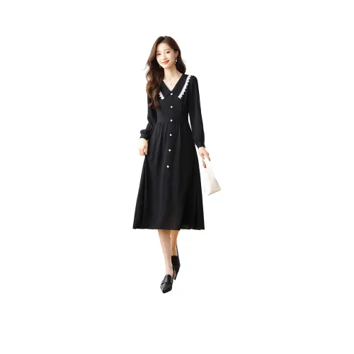 UNION REMOVE Long-Sleeved Dresses Women's Black