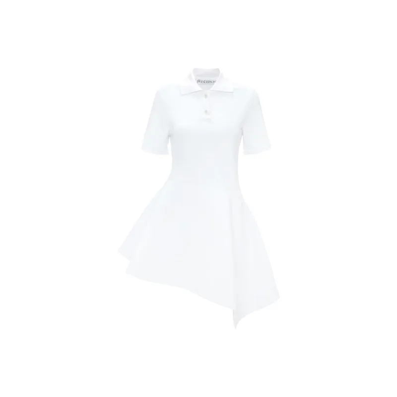 JW Anderson Short Sleeved Asymmetric Polo Dress-0