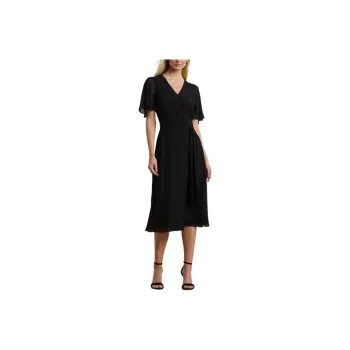 LAUREN RALPH LAUREN Short Sleeved Dresses Women's Black