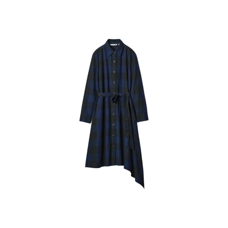 Jw Anderson X UNIQLO JWANDERSON Co-brand Long-Sleeved Dresses Women's Dark Blue-0