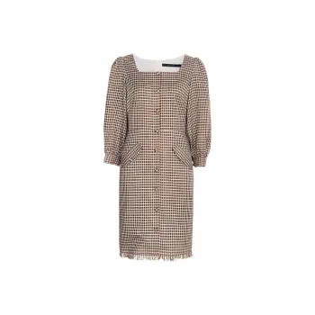 ROEYSHOUSE Long Sleeved Dress Women's Plaid