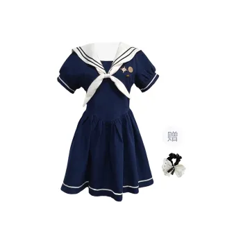 TUSHIFEI Short Sleeved Dress Women's Image Color+Hair Tie Included