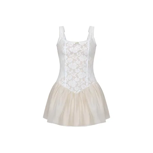 SCULPTOR x Casper Slip Dresses Women's White