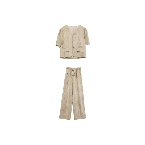 Mapping Casual Suit Women's Khaki