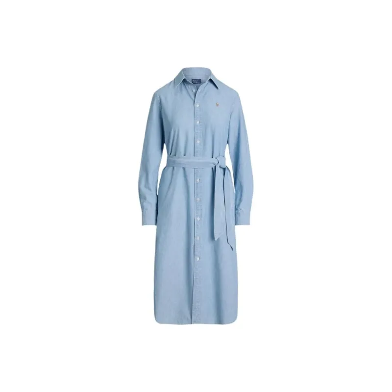 Polo Ralph Lauren Polo Pony Embroidered Belted Dress-0