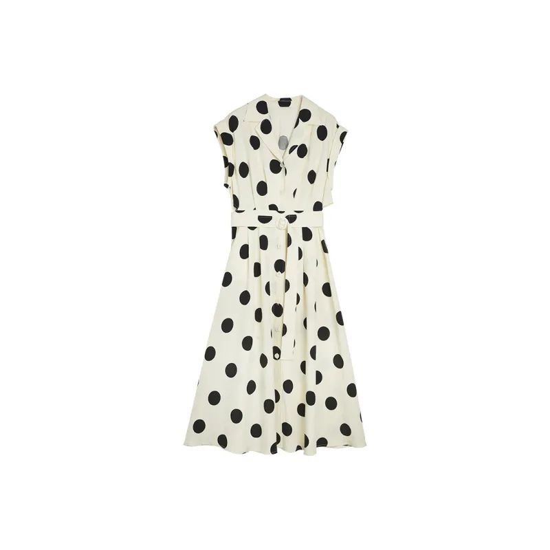 ELLE Short Sleeved Dress Women's Polka Dot-0