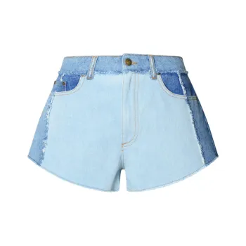 CHIARA FERRAGNI Distressed Denim Shorts