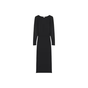 ARITZIA Babaton Cote Dress Long-Sleeved Dresses Women's BLACK/Black