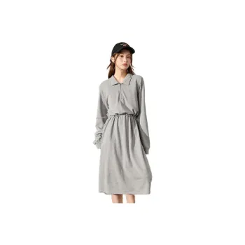 Tonlion Long Sleeved Dress Women's Gray