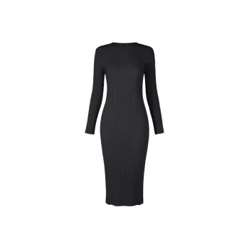 ISSEY MIYAKE Long Sleeved Dress Women's Black