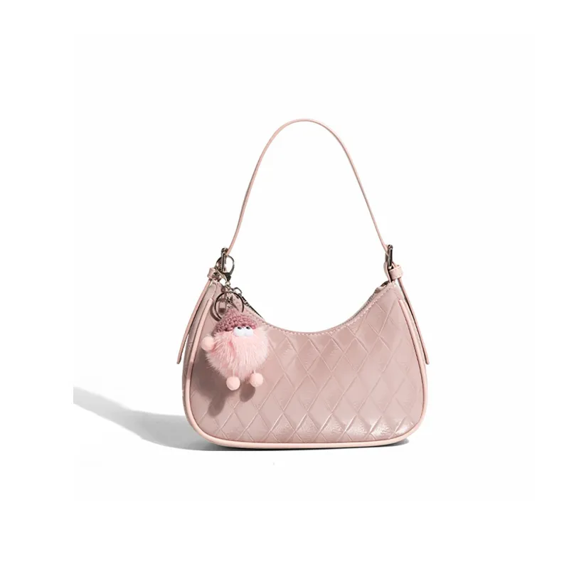 C°BANNER Synthetic Leather Shoulder Bag Trumpets Women's Ecru/Dusty Pink-7