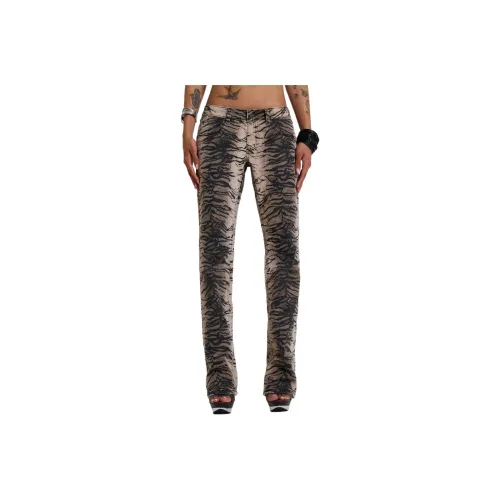 Jaded London Leona Tiger Bootcut Jeans Women's Multi/Multicolor