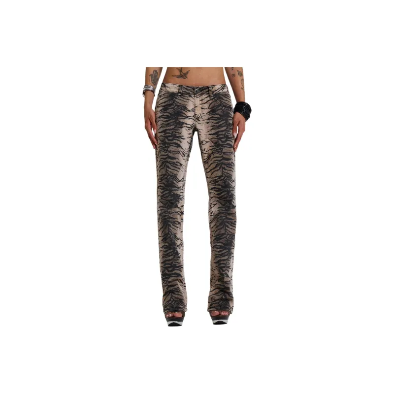 Jaded London Leona Tiger Bootcut Jeans Women's Multi/Multicolor-0