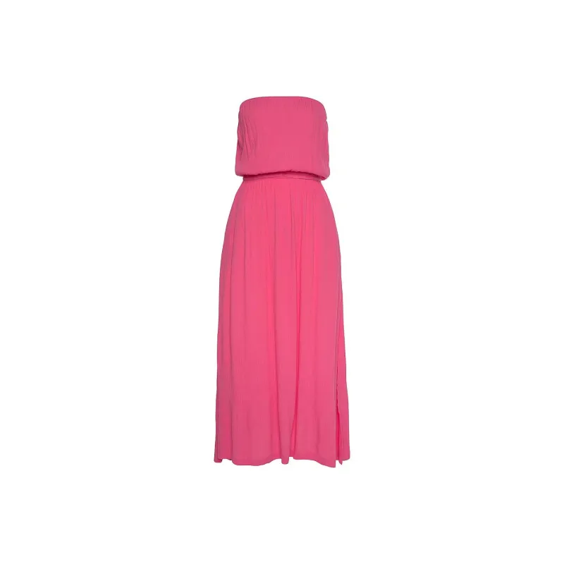 Victoria's Secret LASCANA Strapless Maxi Dress Pink Lemonade Sleeveless Dress Women's Pink-0