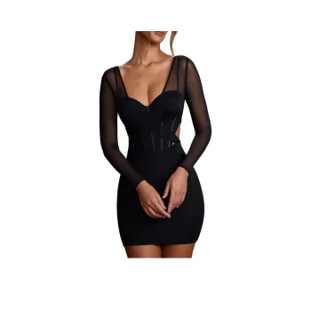 OH POLLY Taylor Long-Sleeved Dresses Women's Black